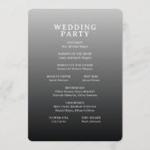 Elegant Gray Minimalist Wedding Ceremony Programmakaart (Achterkant)