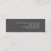 Elegant Gray Monogram Modern Professional Mini Visitekaartje (Achterkant)