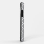 Elegant Gray Moroccan Quatrefoil gepersonaliseerd Case-Mate iPhone Case (Achterkant/rechts)