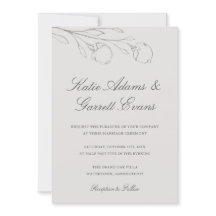 Elegant Gray Pencil Schetch Flowers Weddenschap