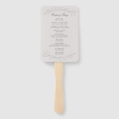 Elegant Gray Pencil Schetch Twigs Wedding Programm Handwaaier