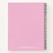 Elegant Gray Pink Gepersonaliseerde monogram naam Notitieboek (Achterkant)