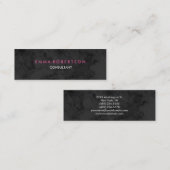 Elegant Gray Pink Skinny Modern Professional Mini Visitekaartje (Voorkant / Achterkant)