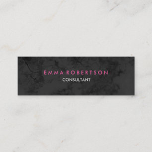 Elegant Gray Pink Skinny Modern Professional Mini Visitekaartje