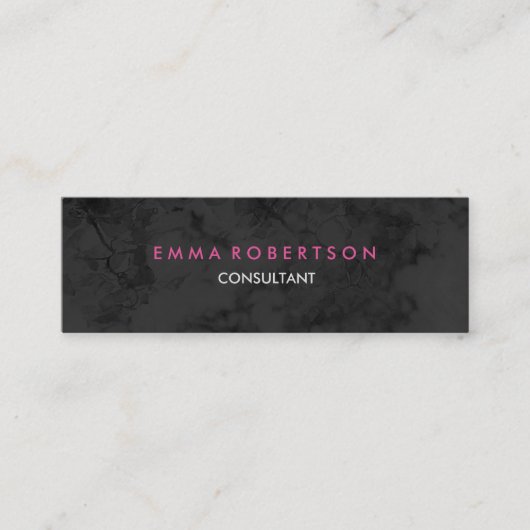 Elegant Gray Pink Skinny Modern Professional Mini Visitekaartje (Voorkant)