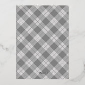 Elegant Gray Pset Foto Folie Feestdagenkaart (Achterkant)