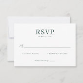 Elegant Gray RSVP Card (Voorkant)