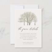 ELEGANT GRAY SILVER HERFST AUTUMN BEHANDELT INFORM KAART (Voorkant)