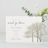 ELEGANT GRAY SILVER HERFST AUTUMN MAID HONOR KAART (Staand voorkant)