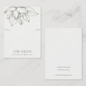 ELEGANT GRAY SILVER LOTUS SIMPLE KETTING DISPLAY VISITEKAARTJE (Voorkant / Achterkant)