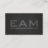 Elegant Gray Slate Chalkboard Monogram Klassiek Visitekaartje (Achterkant)