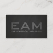 Elegant Gray Slate Chalkboard Monogram Klassiek Visitekaartje (Achterkant)
