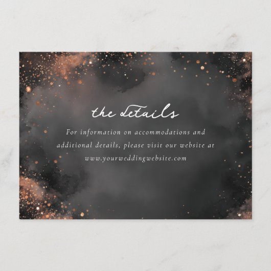 Elegant Gray Sparkling Abstract Informatiekaartje (Voorkant)