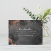 Elegant Gray Sparkling Abstract Informatiekaartje (Staand voorkant)