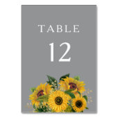 Elegant Gray Sunflower Weddenschap Kaart (Achterkant)