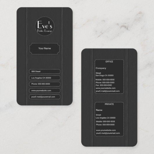 Elegant Gray Visitekaartje (Voorkant / Achterkant)