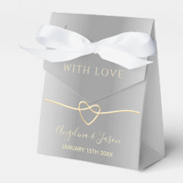 Elegant Gray Wedding Bedankdoosjes