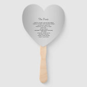 Elegant Gray Wedding Handwaaier (Achterkant)