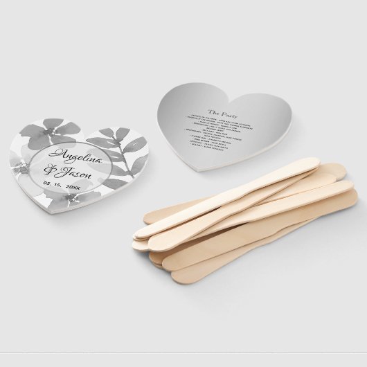 Elegant Gray Wedding Handwaaier (Niet-gemonteerd)