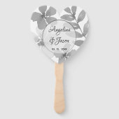 Elegant Gray Wedding Handwaaier (Voorkant)