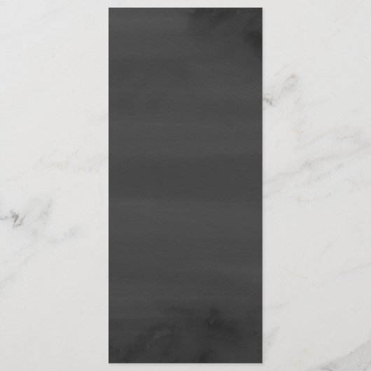 Elegant Gray Winter Forest Wedding Menu (Achterkant)