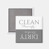 Elegant Gray | wit | Dishwasmachine Magneet (Voorkant / Achterkant)