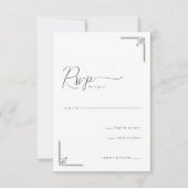 Elegant Grayscale Geometric RSVP (Voorkant)