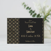 Elegant Great Gatsby Art Deco Save the Dates Date (Staand voorkant)