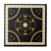 Elegant Greek Baroque Gold Frame Pattern luxury Tegeltje (Voorkant)