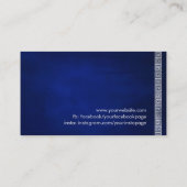Elegant Greek Meander Key Monogram - Pearl Visitekaartje (Achterkant)