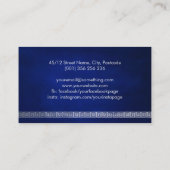 Elegant Greek Meander Key Monogram Visitekaartje (Achterkant)