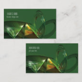 Elegant Green Abstracte 3D Fantasy Visitekaartje (Voorkant / Achterkant)
