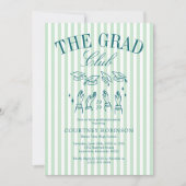 Elegant Green and Blue Grad Club Graduation Kaart (Voorkant)