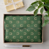 Elegant Green and Gold Hoefijzer St Patrick's Day Tissuepapier (Geschenk)