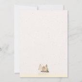 Elegant Green and Gold “JOY” Winter Village Scene Feestdagenkaart (Achterkant)