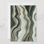 Elegant Green and Gold Marble Wedding Kaart (Achterkant)