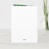 Elegant Green and Silver Flowers Birthday Party  Bedankkaart (Achterkant)