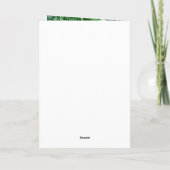 Elegant Green and Silver Flowers Birthday Party  Kaart (Achterkant)