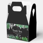 Elegant Green and Silver Flowers Sweet Sixteen  Bedankdoosjes (Geopend)