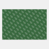 Elegant Green and White Kerstminimalist Inpakpapier Vel (Voorkant 3)