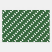 Elegant Green and White Kerstminimalist Inpakpapier Vel (Voorkant 2)