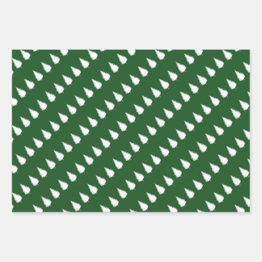 Elegant Green and White Kerstminimalist Inpakpapier Vel (Voorkant 2)