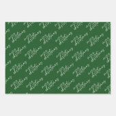 Elegant Green and White Kerstminimalist Inpakpapier Vel (Voorkant)