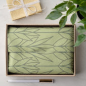 Elegant Green Art Deco Floral Pattern Chic Modern Tissuepapier (Geschenk)