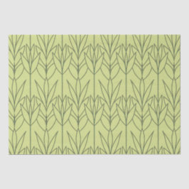 Elegant Green Art Deco Floral Pattern Chic Modern Tissuepapier