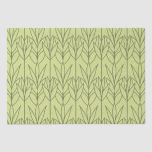 Elegant Green Art Deco Floral Pattern Chic Modern Tissuepapier