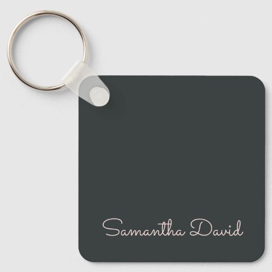 Elegant Green Beige gepersonaliseerd Sleutelhanger (Voorkant)