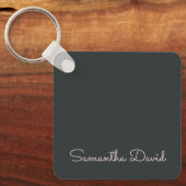 Elegant Green Beige gepersonaliseerd Sleutelhanger (Voorkant)