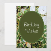 Elegant Green Birthday Wish Feestdagenkaart (Voorkant / Achterkant)