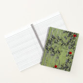 Elegant Green Black Floral Notitieboek (Binnen)